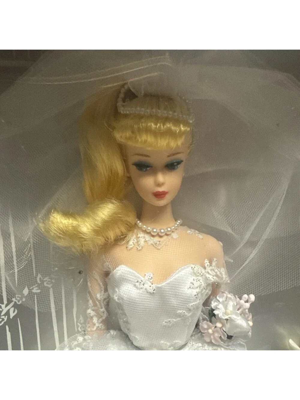 Reproduction 1960 Wedding Day Barbie Blonde Doll 1996 Damaged Box Mattel NRFB